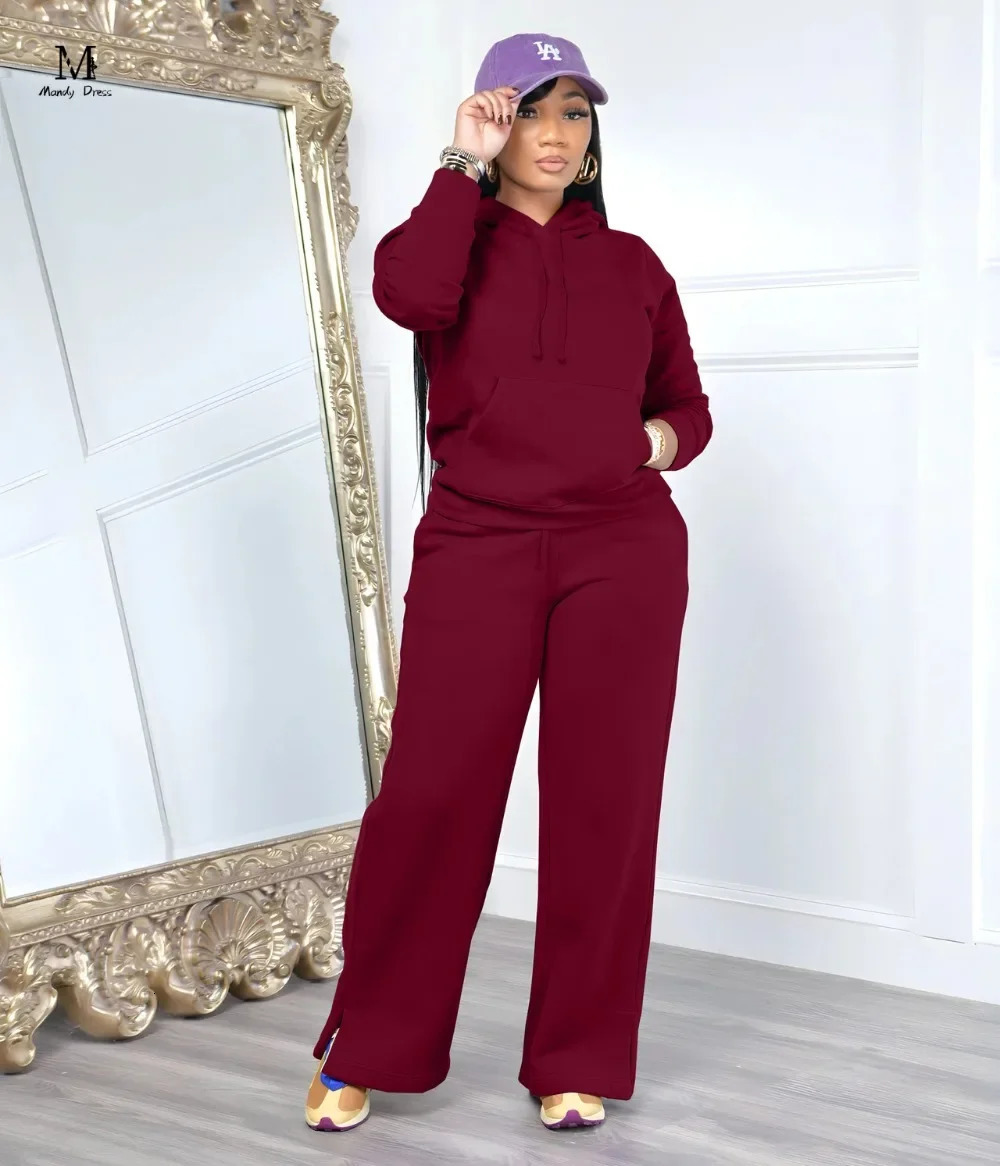 Activewear Women Fleece Tracksuit Hoodies Sweatpants Casual Sport Outfits Autumn Winter Sweatsuit 2 Two Piece Sets 240930