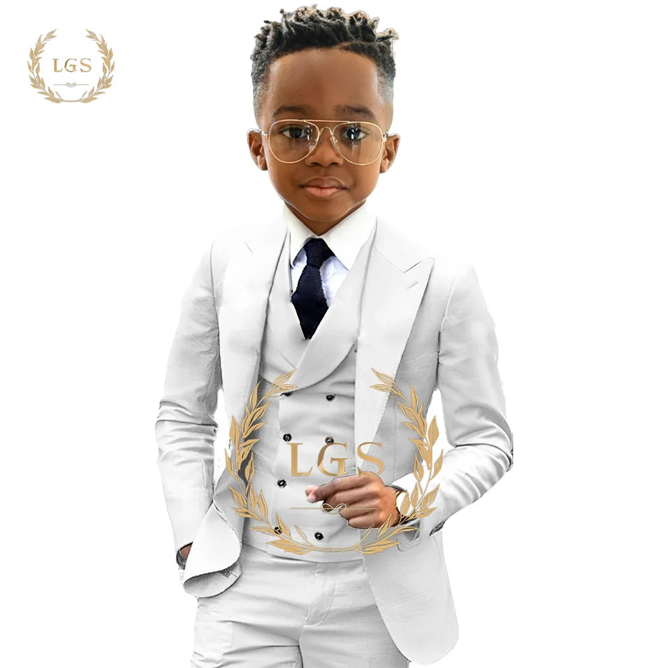 Boys aged 2-16 3-piece set of coat mens clothing and vest tailcoat wedding party event childrens customized set 240925