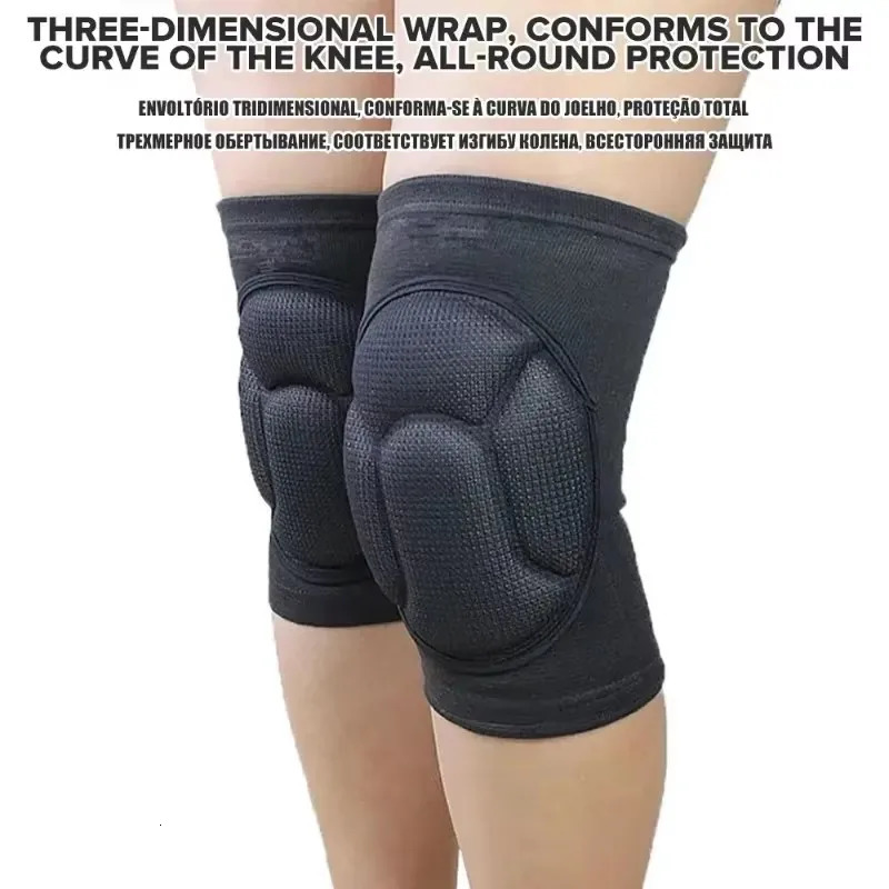 1Pair Sports Thickened Kneepad Gym Support Fitness Volleyball Basketball Brace Protector Men Women Non Slip Pads Knee Protection 240930
