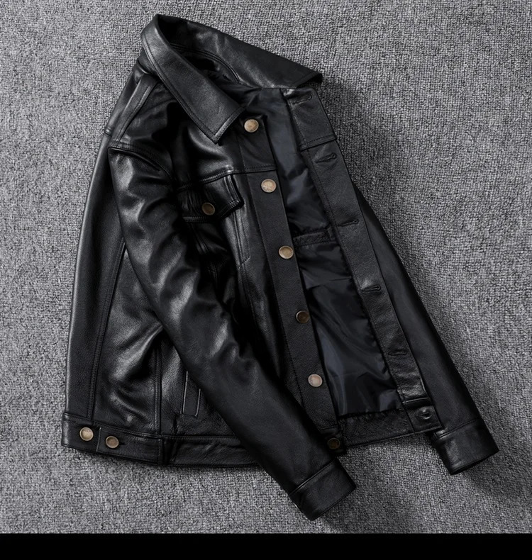CC store is the . Leather jacket. Classic casual slim fit cowhide jacket. Plus size mens high-quality leather clothing. Fashionable. Wholesale 240929