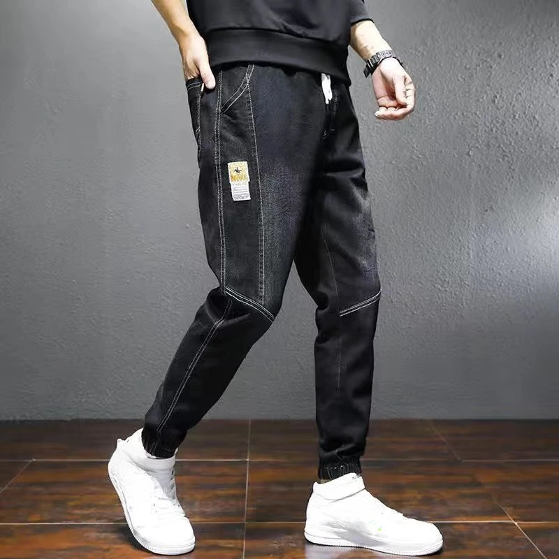 Mens jeans harem elastic Trouser cargo mens handcart classic summer trend highquality original style 240925