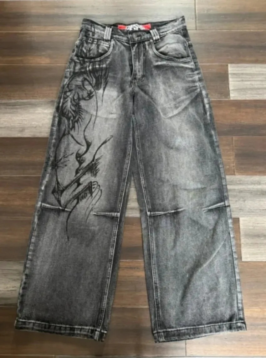 2024 The American Retro Washed Wide-leg Jeans Female Y2K Hip-hop Street Jeans with A Drooping Waist in The Spring and Autumn 240930