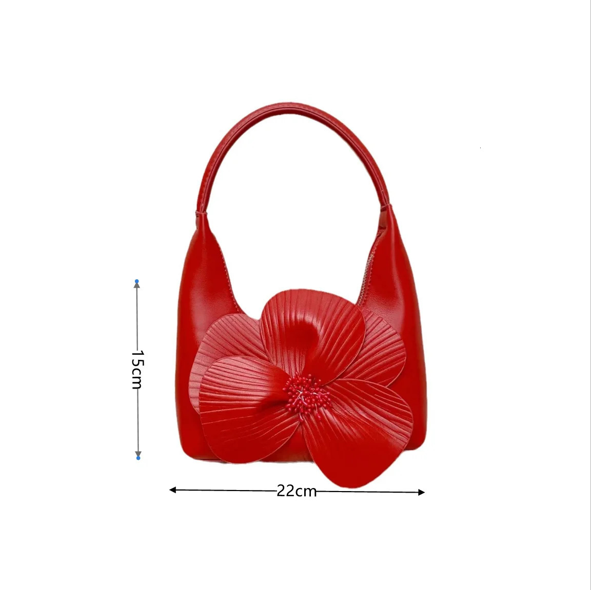 Chinese Tea wer Petal Bucket Banquet Evening Bags Lady Bridal Wedding Vegetable Basket Crescent Tote Clutch Crossbody Bag 240924
