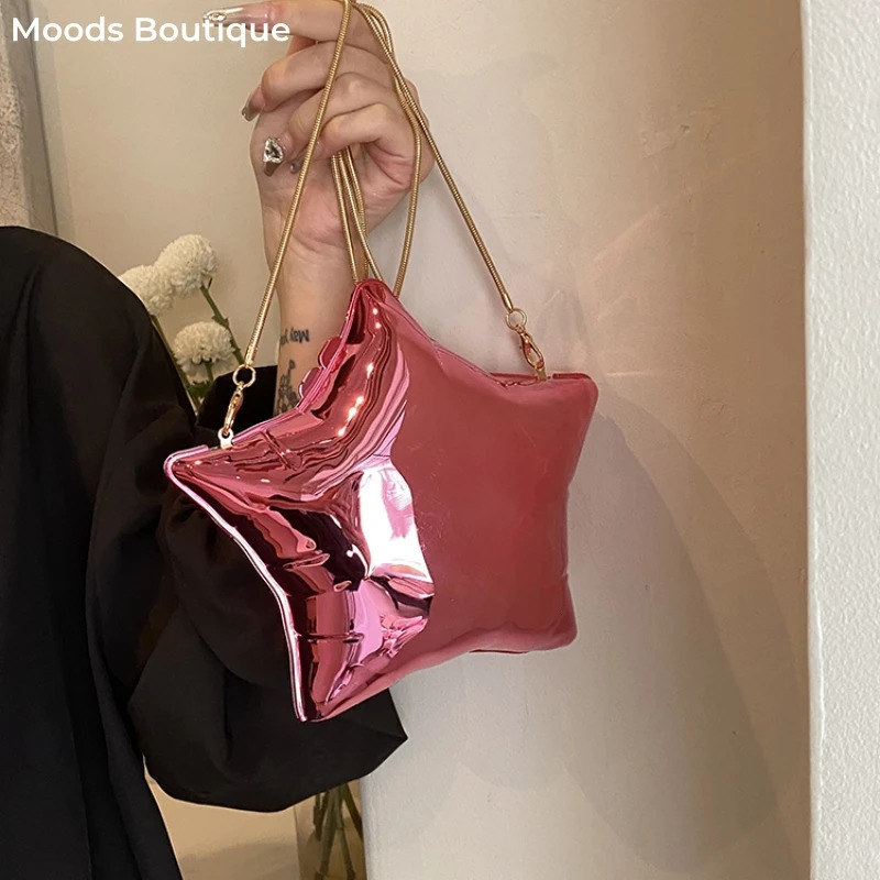 MOODS Pentagram Evening Bag Dinner Party Acrylic Chain Shoulder Cross Body Bags 2024 Purses And Handbags 240925