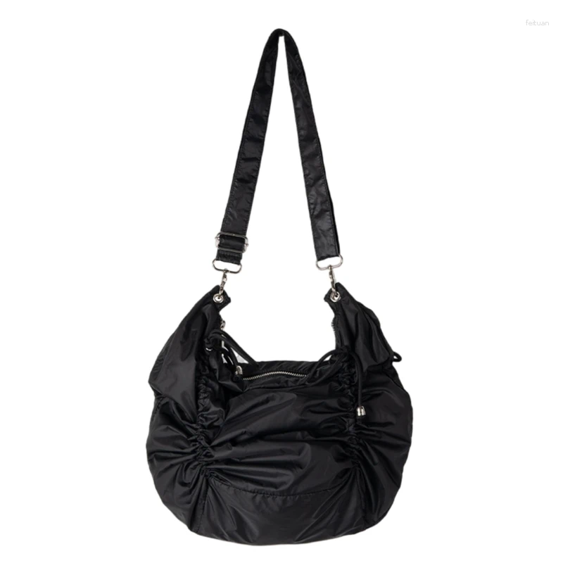 Shoulder Bags Sophisticated Large Bag Nylon Pleated Crossbdoy Pursfor Everyday Use 2934 4