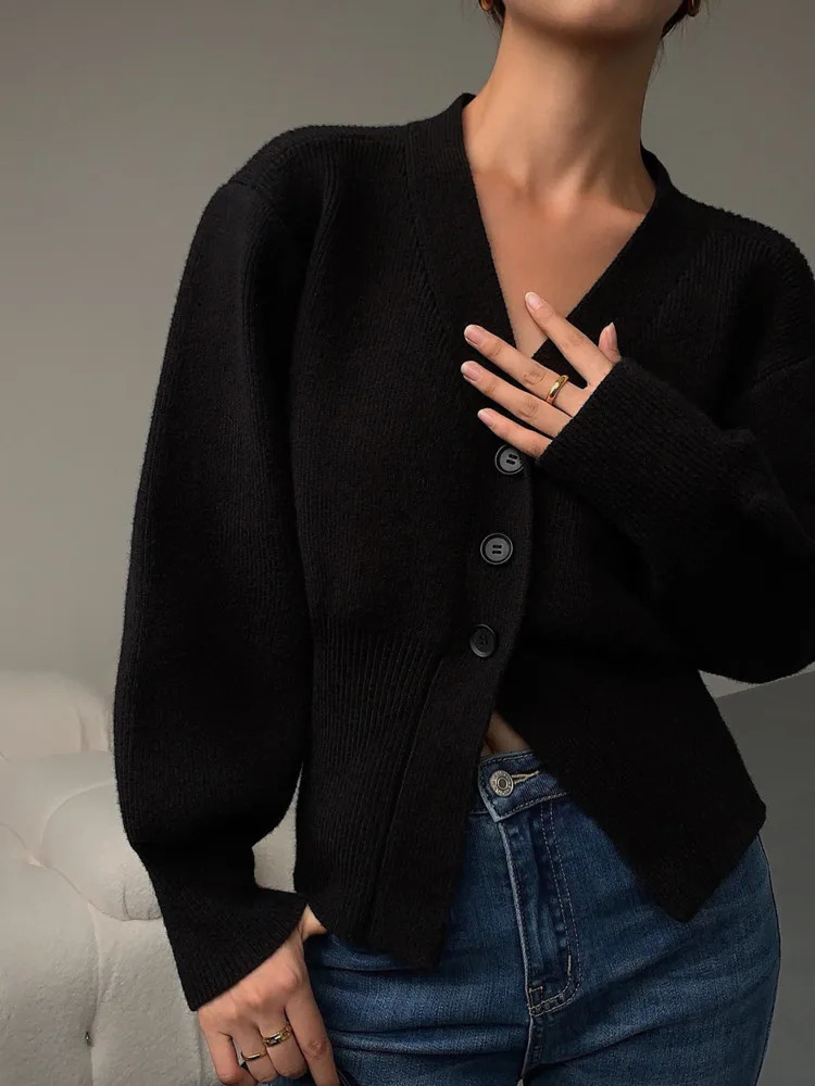 Autumn Sweater Cardigan Coat Women Korean Fashion Casual Elegant Long Sleeve Knitted Tops Knitwear Outwear Pull Femme 240924