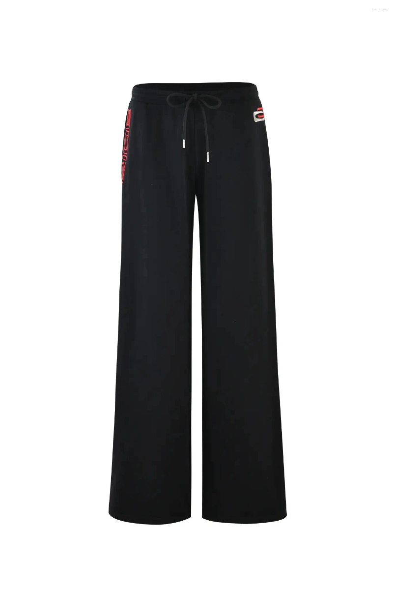 Women's Pants Iamgia Black And Red Strapless Top Straight Leg Retro Spice Tracksuit