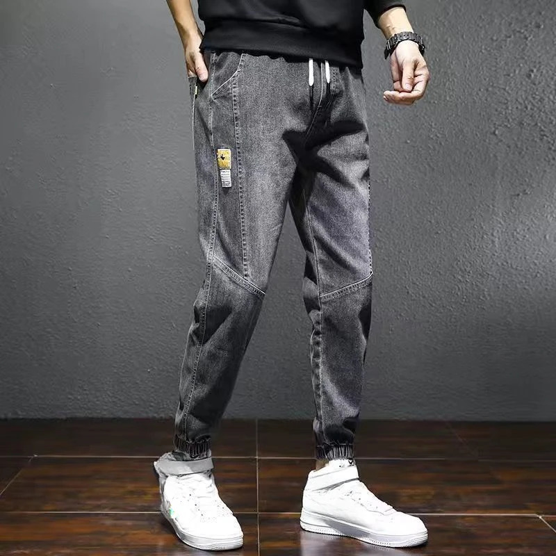Mens jeans harem elastic Trouser cargo mens handcart classic summer trend highquality original style 240925