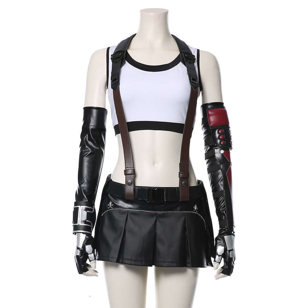 Tifa Lockhart Wigs Anime Game Final sy VII Costume Disguise Adult Women Cosplay Roleplay sia Outfits