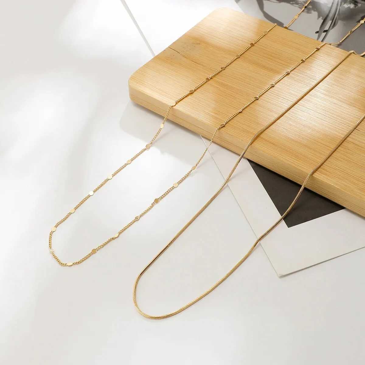 2 pieces/set sexy ultra-thin snake chain belly waist chain women bohemian gold sequins with body jewelry summer bikini accessories W240930