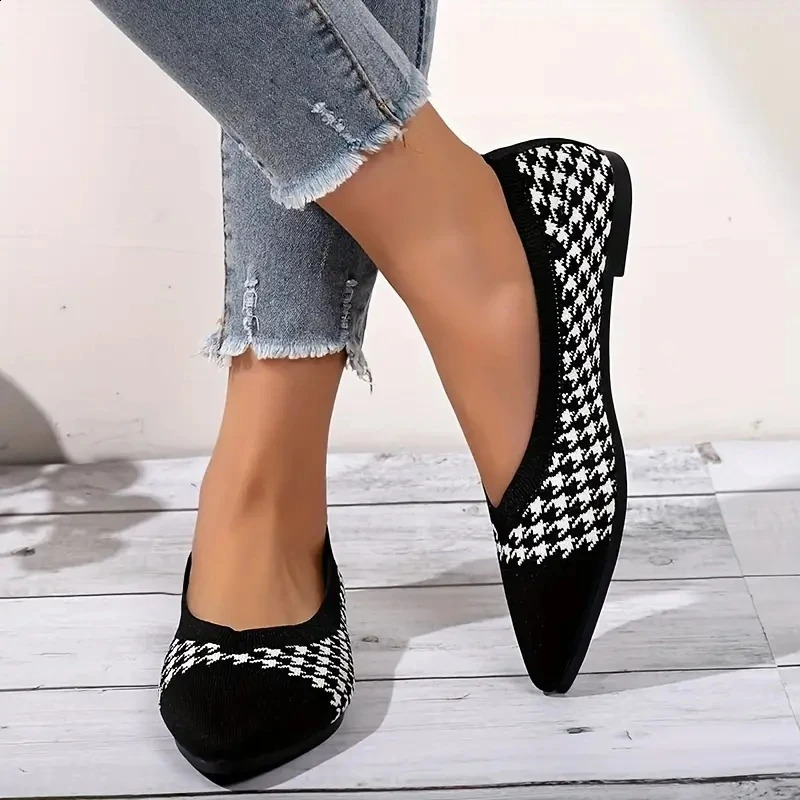 Womens Ballet Apartment Casual Shoes Low Heels Barefoot Elegant Womens Sports Shoes Comfortable Insoles 240930