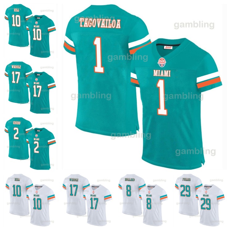 Mens/Youth/Womens Football Jerseys Custom Any Name Any Number 10 Hilll 1 Tagovaloa Wadle 5 Ramsy 99 Jason 8 Jevon Stitched America Game Miemi Football
