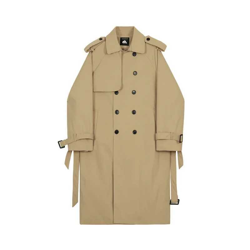 New Arrival Mens solid collar double chest loose casual coat mens short coat R241004