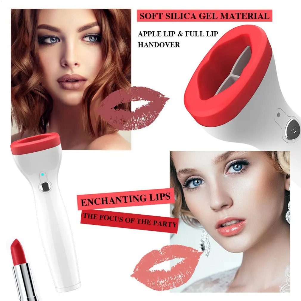 Silicone Lip Plumper Device Automatic Lip Plumper Electric Plumping Device Beauty Tool Fuller Bigger Thicker Lips 240930