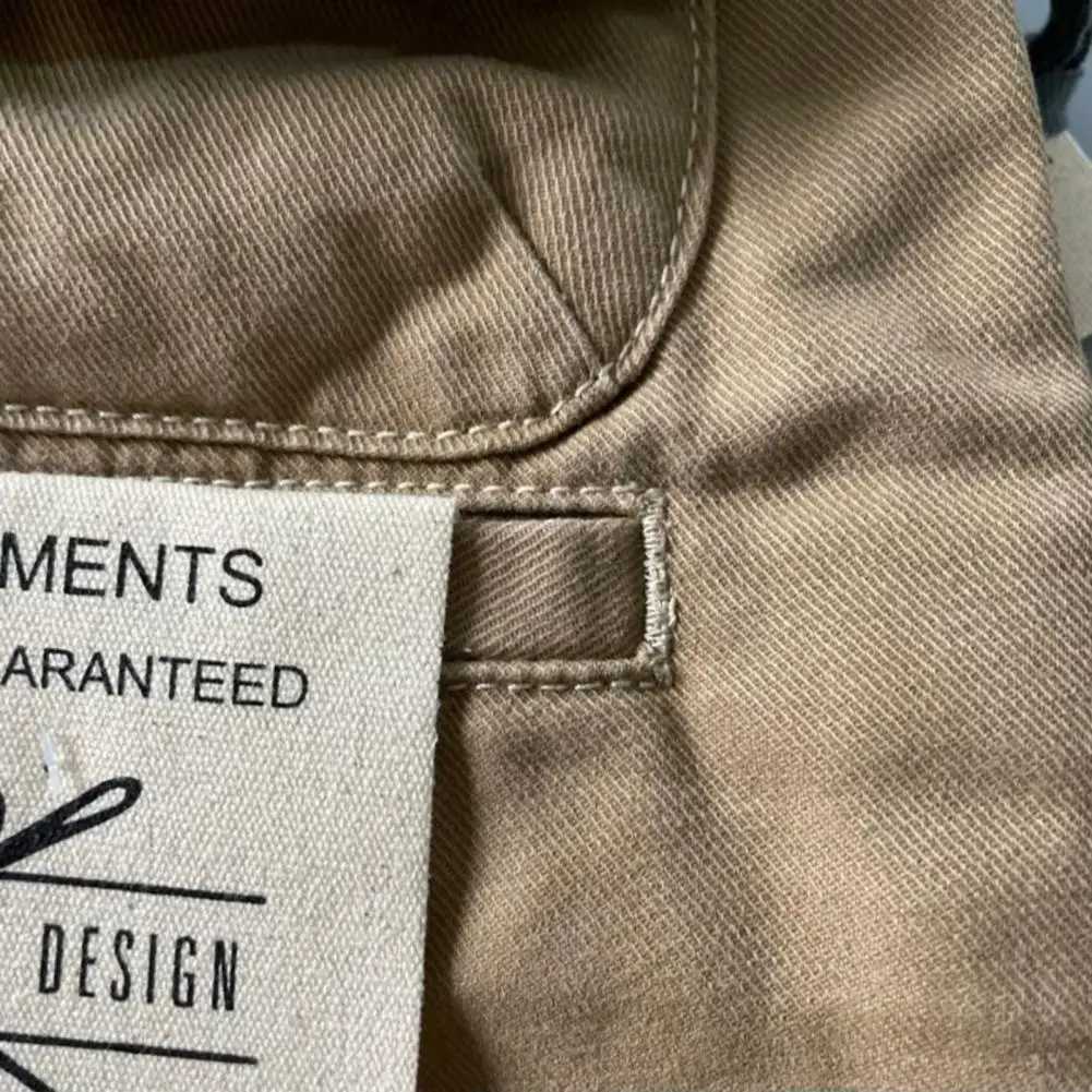 Mens mid waist loose solid color multi pocket slim fit wear-resistant button zipper retro breathable straight soft CL241004