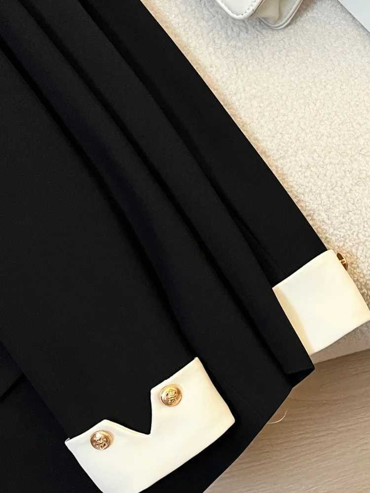 New Fashion 2024 Women Design Sense Niche Loose Milk White Blazer Jacket Spring Female Korean Commuting Splicing Suit Tops CoatX2410