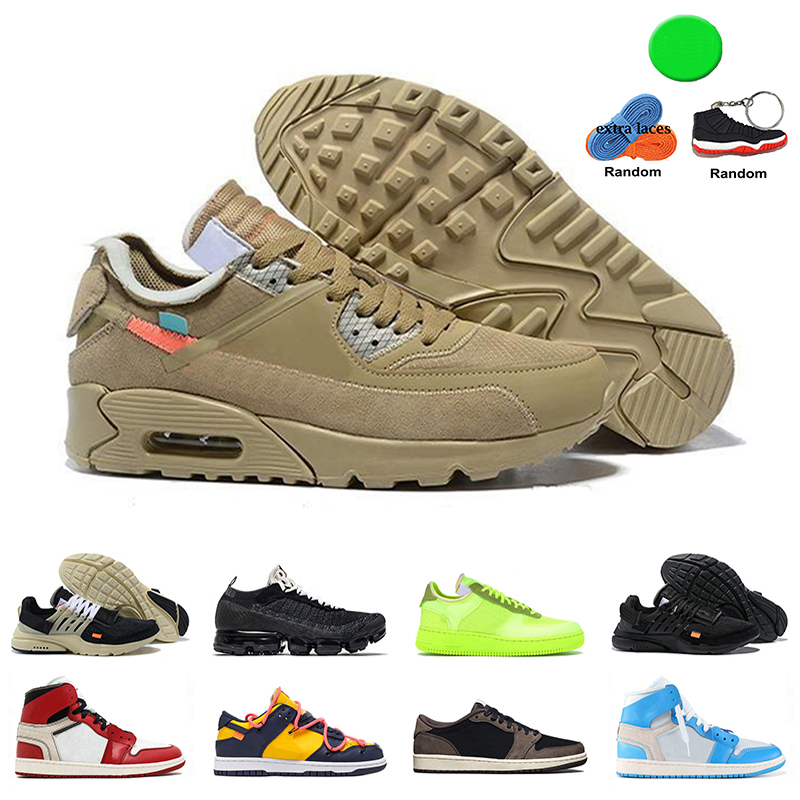 Off Triple White Mens Running Shoes Cactus Jack Trainer Sports Basketball Shoes Desert Ore Man Designer Sneakers The Ten Fragment Women Casual Zapatos