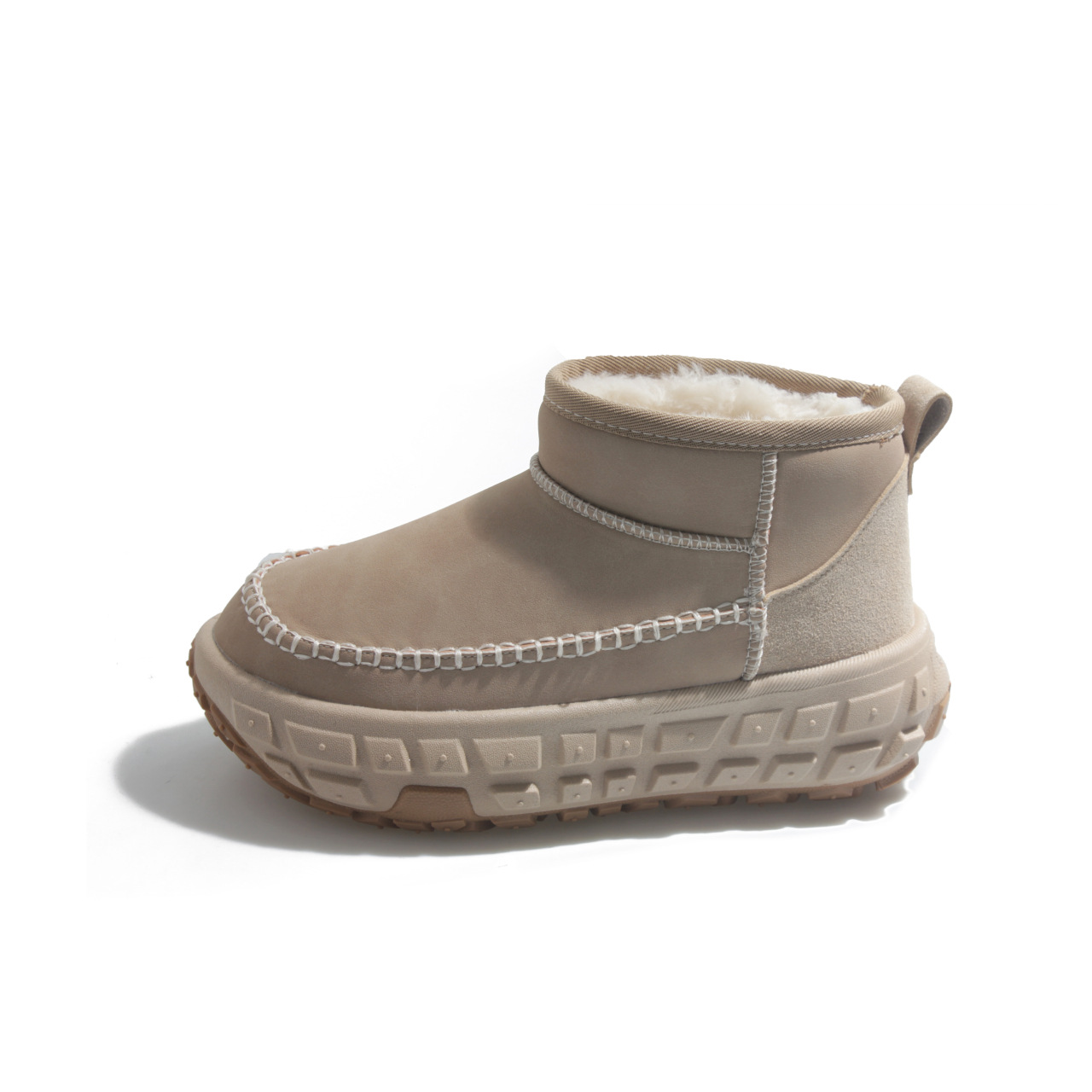 2024 Autumn/Winter Tire Bottom Snow Boots New Plush Low Top Warm Thick Bottom Cotton Boots