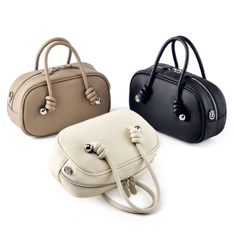 2024 New Women Versatile Shoulder Handbag Lady Simple And Elegant Genuine Leather Crossbody Bag Fashionable Girl's Underarm Bags