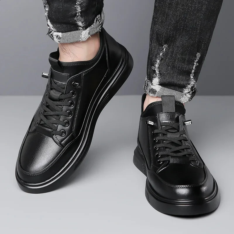 Mens height increasing shoes invisible inner single mens business and leisure with veet cotton 241028