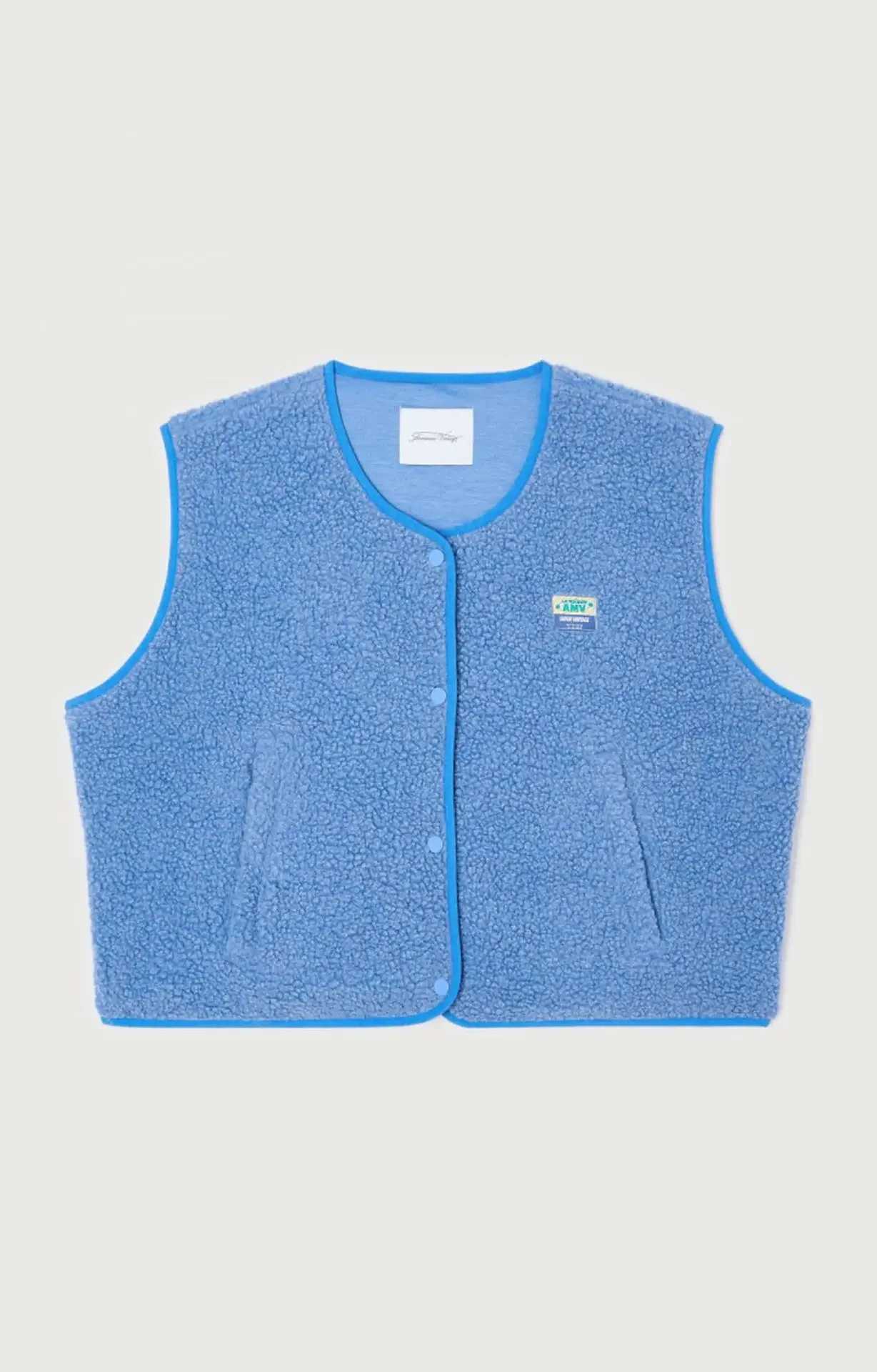 Sleeveless open top short fur vest casual loose fit pocket single chest top womens winter coat M241004