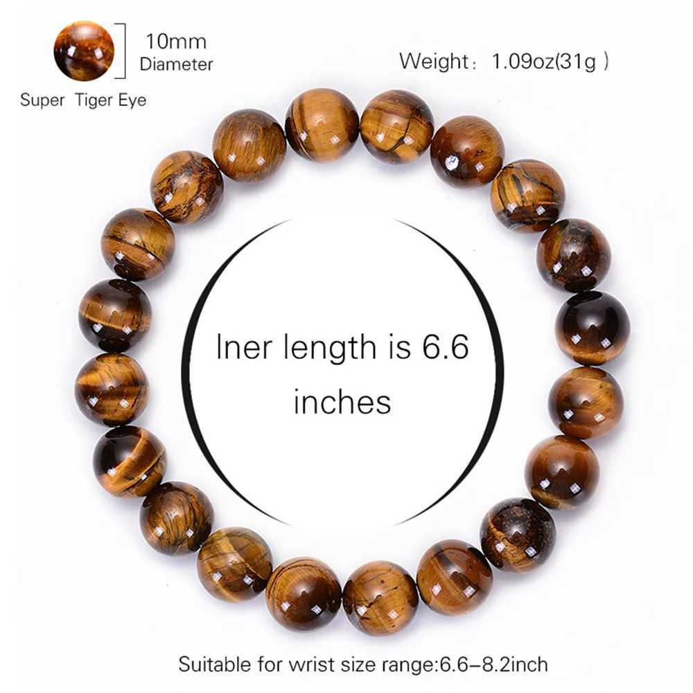 Men Energy 4-12mm Kirykle Fashion Stone Tiger Eye Natural Bangles Beads Reiki Healing Bracelets for Women Jewelry Pulseras GiftsX24