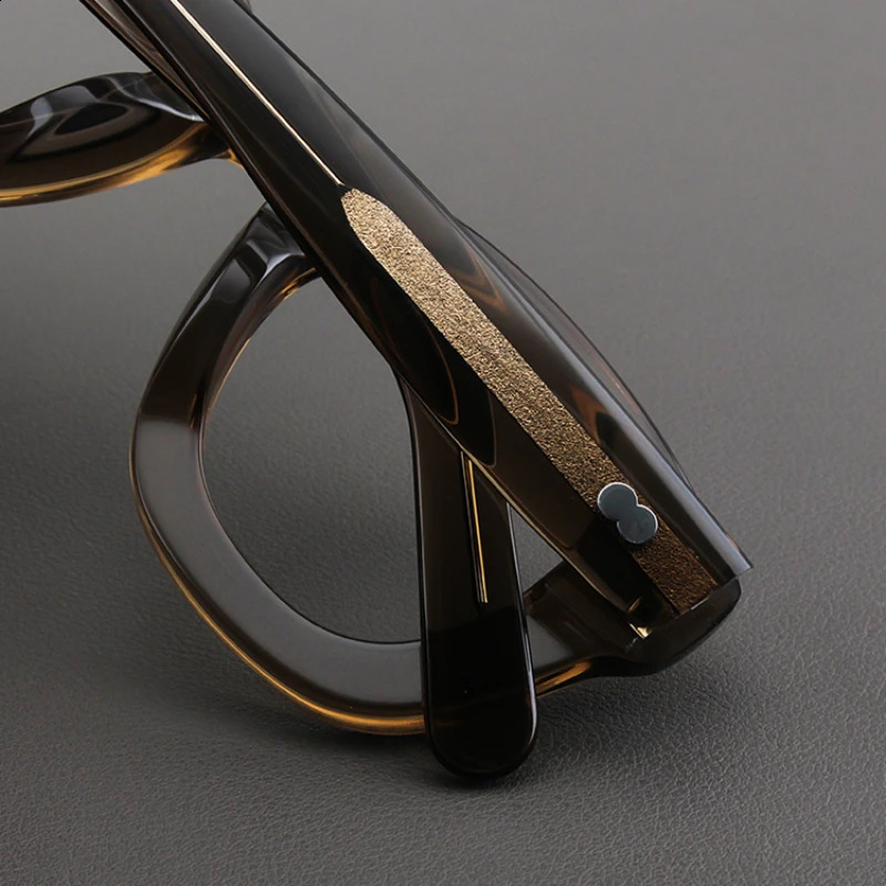 Mens Frame Fashion Thick Acetate Square er Myopia Glasses Handmade Optics Womens Prescription Glasses 240926