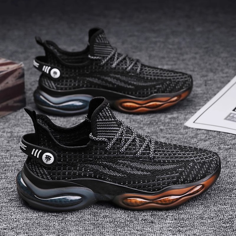 2024 new designer shoes versatile running shock-absorbing air cushion sports men's casual height increasing black fashion shoes casual shoes