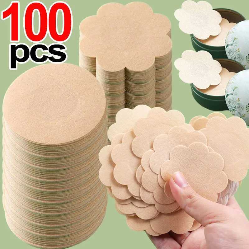 10/100 pieces of womens sexy invisible soft cushion cover stickers safe breast lifting tape self-adhesive disposable breast pastry bra pads W240817
