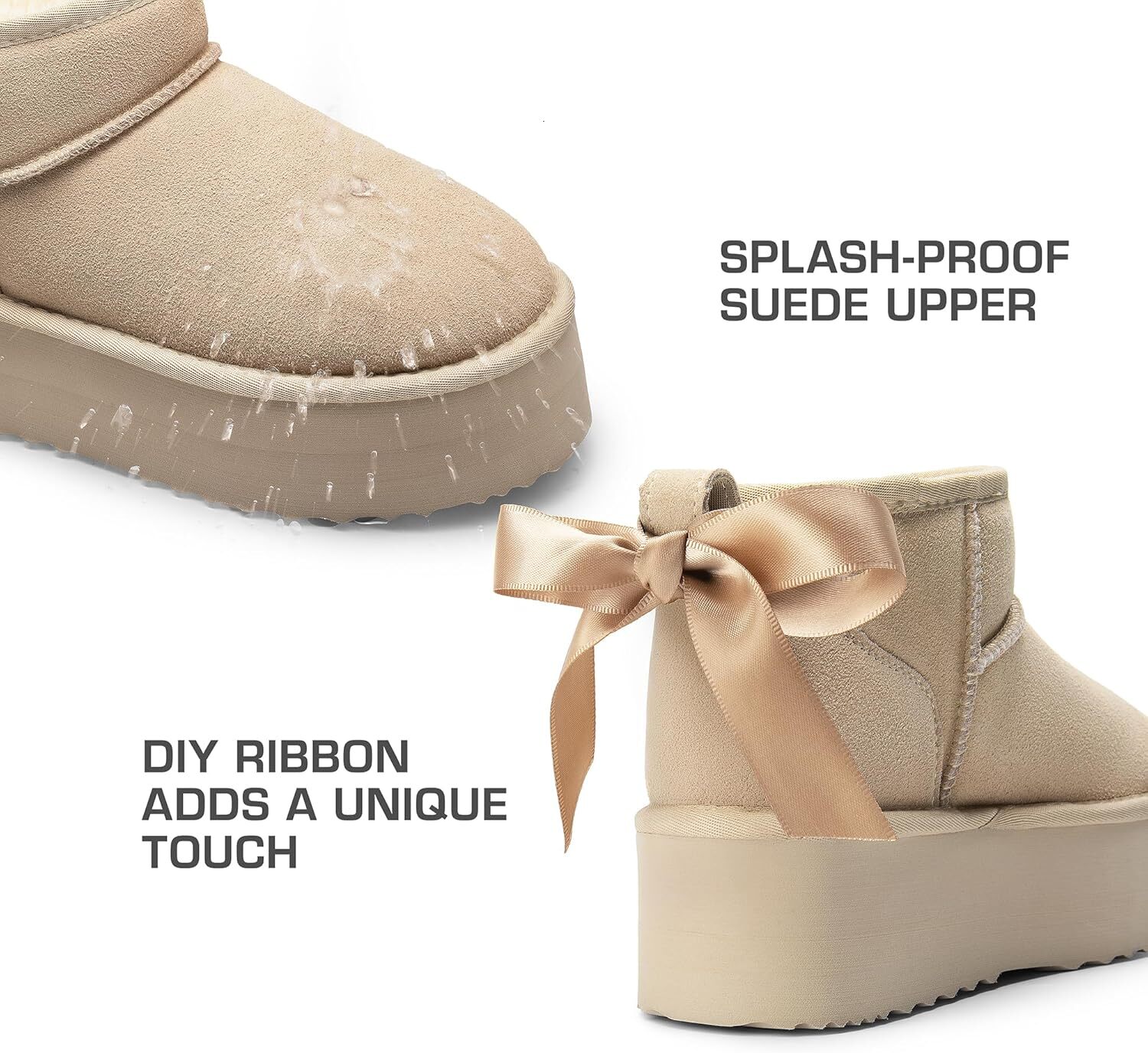 2024 A gift for my girlfriend Classic Women's Snow Boots, Ankle Winter Memory Foam Insole Light Anti-Slip Outsole Classic Mini Boots with Platfor