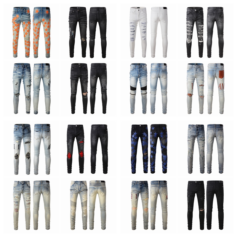 5A mens designer jeans Trousers 24ss jean hombre pants trousers biker embroidery ripped for trend fashion jean cargo Joggers amriri jeans trend fashion Sweatpants