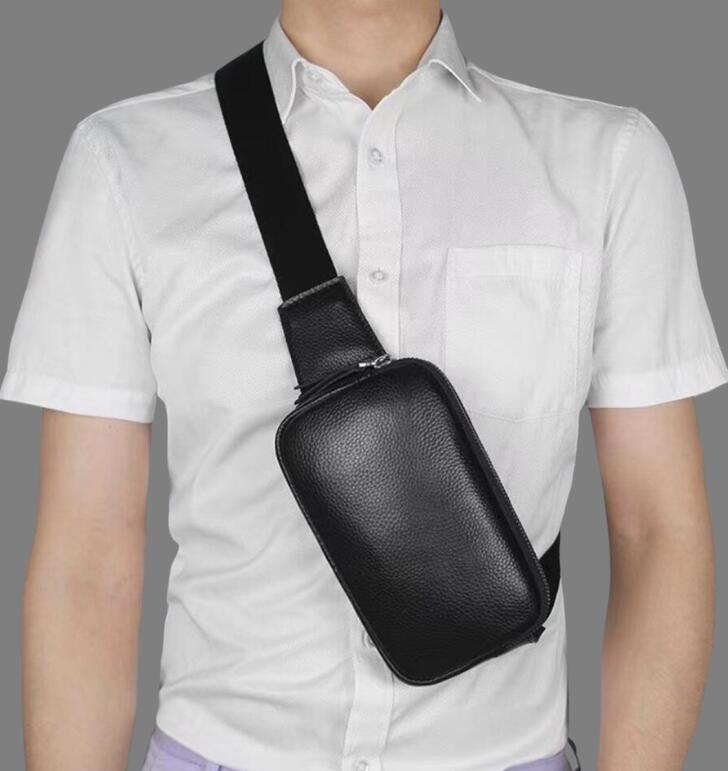 Sling Bag Men's Crossbody Men Casual Sporty Shoulder Bags Male Chest Pack Waist Bag Luxury Messenger Fashion Handbag Real Chest pack breast pocket