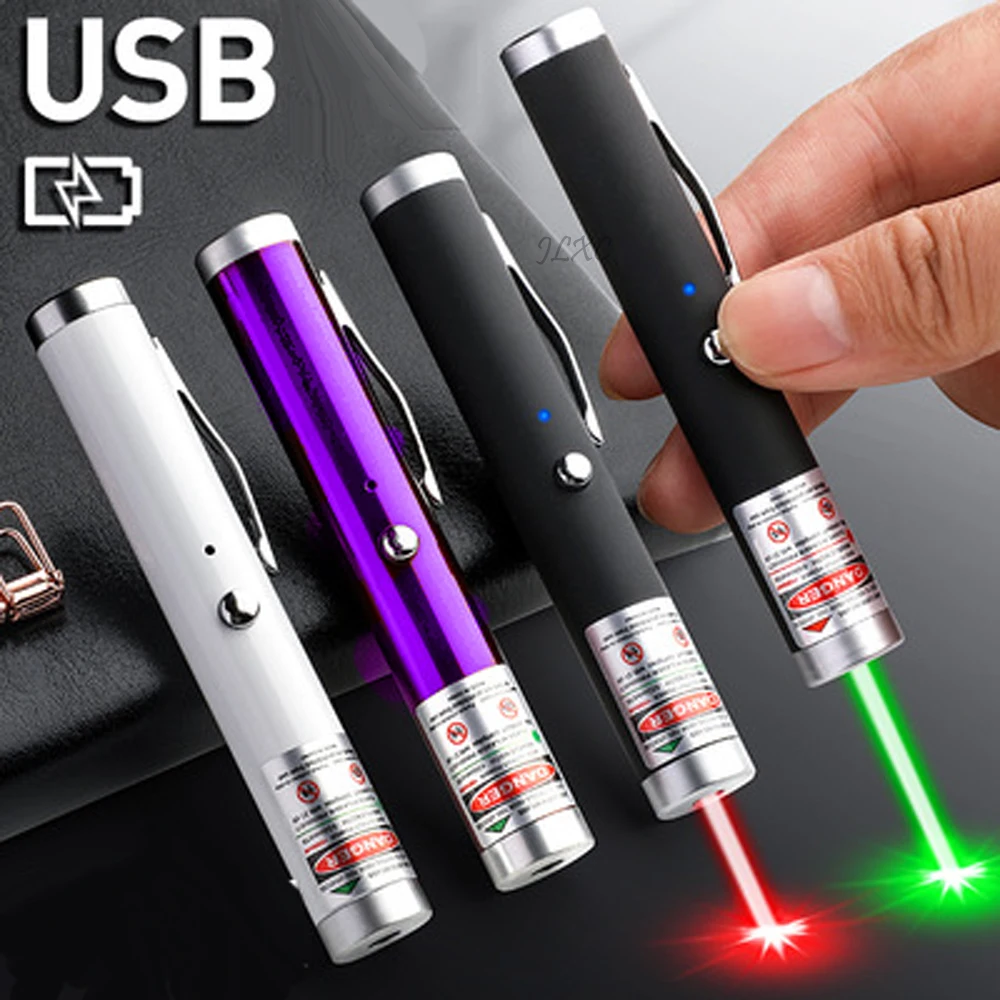 USB Charging Green Pointer Powerfulr Super Power Pen 711 Red Dot 532nm Continuous Line Hunting Laser Equipment