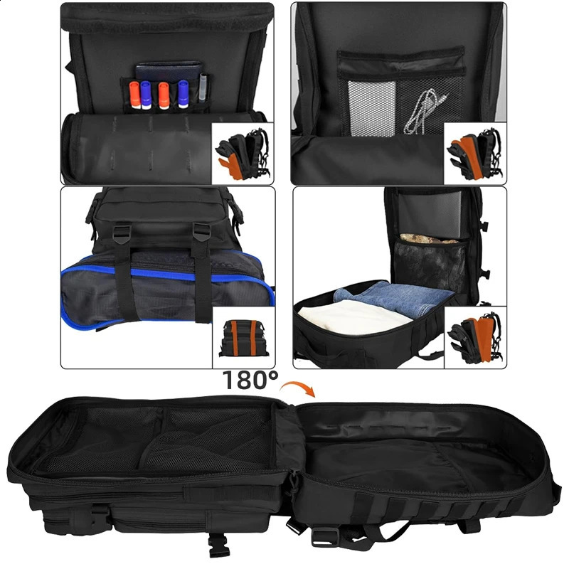 45L tactical backpack mens hiking Daypack Bug Out Bag Lage MOLLE 3-day outdoor backpack camping hiking trip 241023