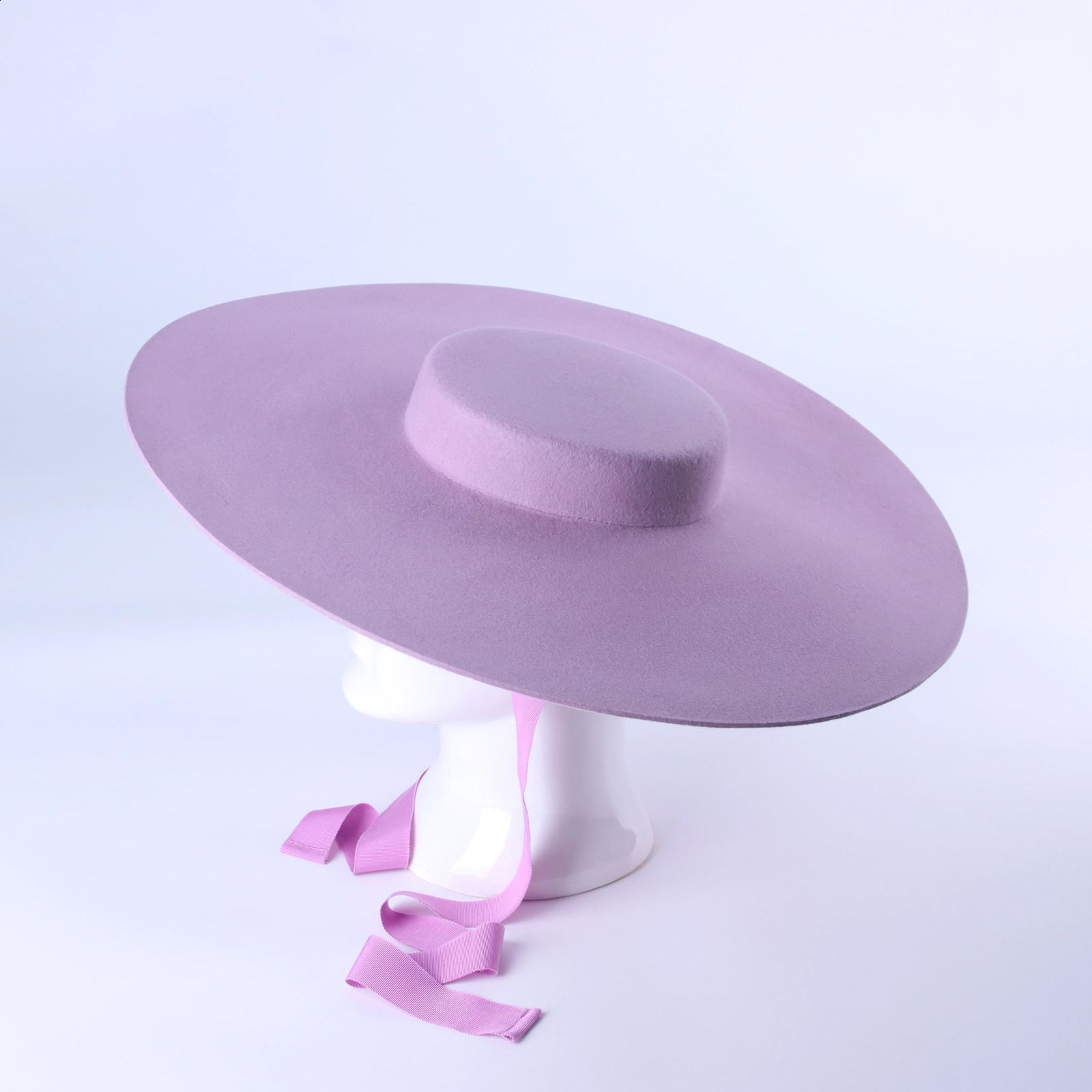 King Wheat Wide Big Brim Wool Flat Formal White Women Fedora Stage Show Felt Cap Winter Bandage Lady Fashion Outdoor Top Hat 241227