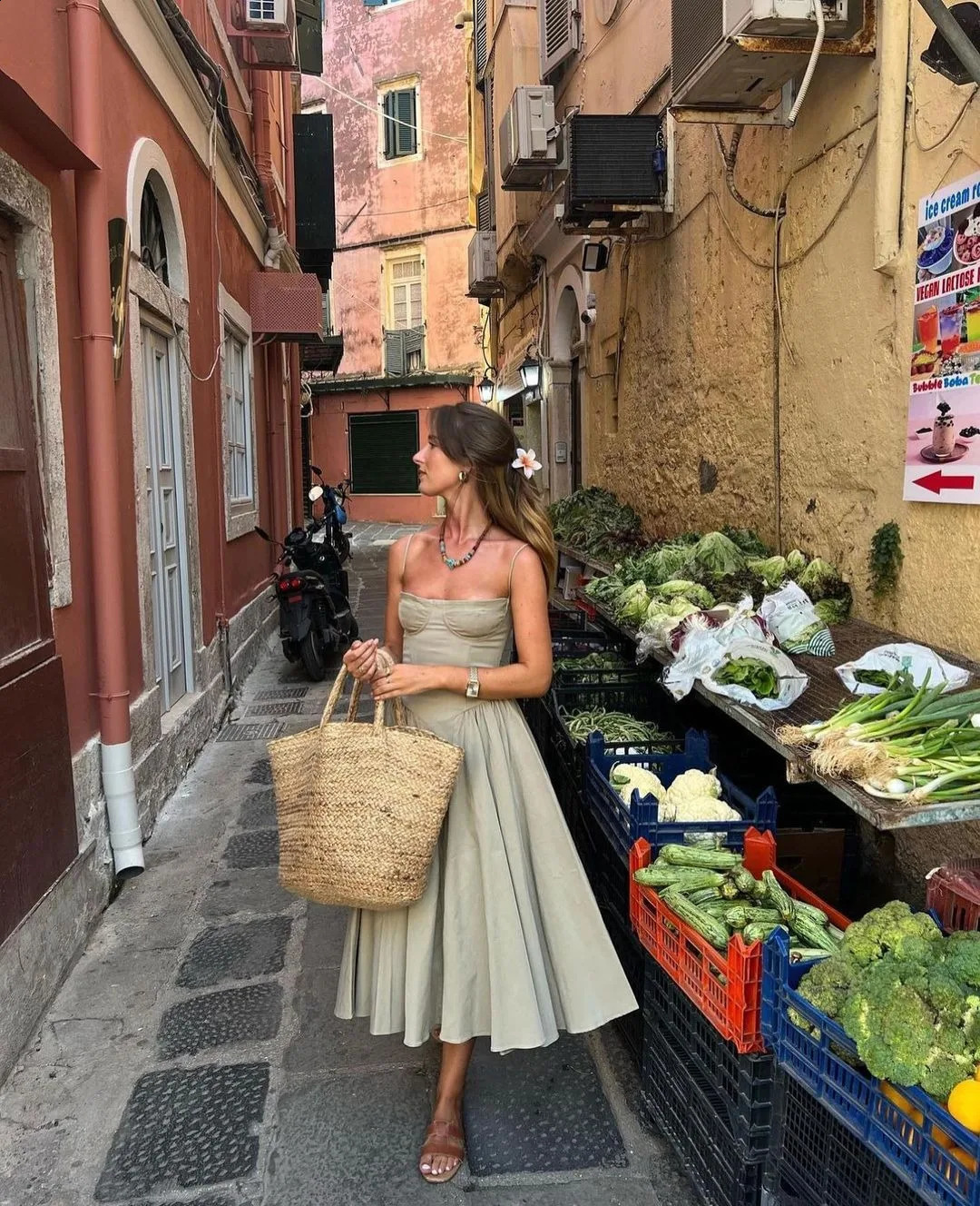 Cryptographic Cottageecore Frill hem Midi dress elegant sleeveless birthday pleated fairy slip tight corset Sundress holiday dress 240929