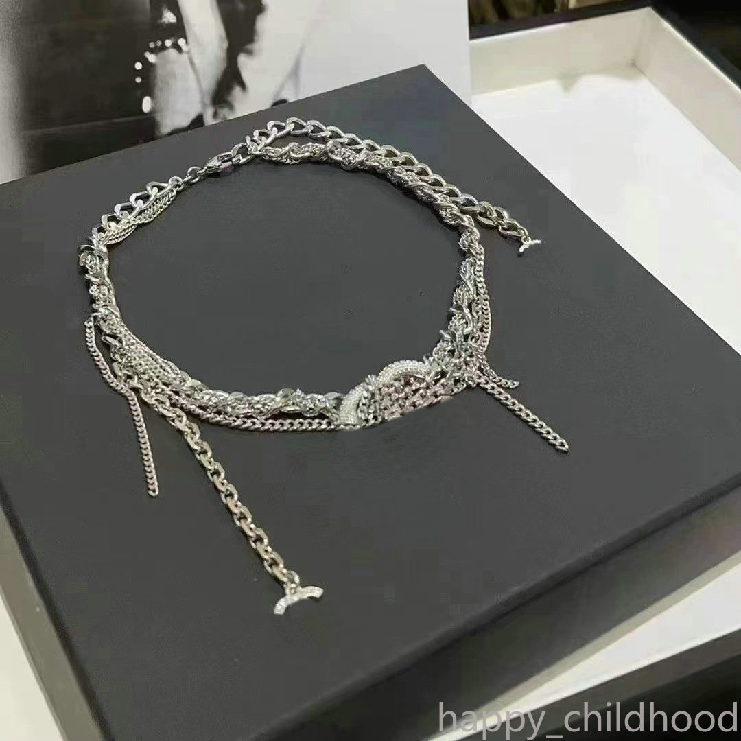 Designer Necklaces Choker Brand Letter Pendant Necklace Fashion Womens Tassel Necklace Jewelry Accessories