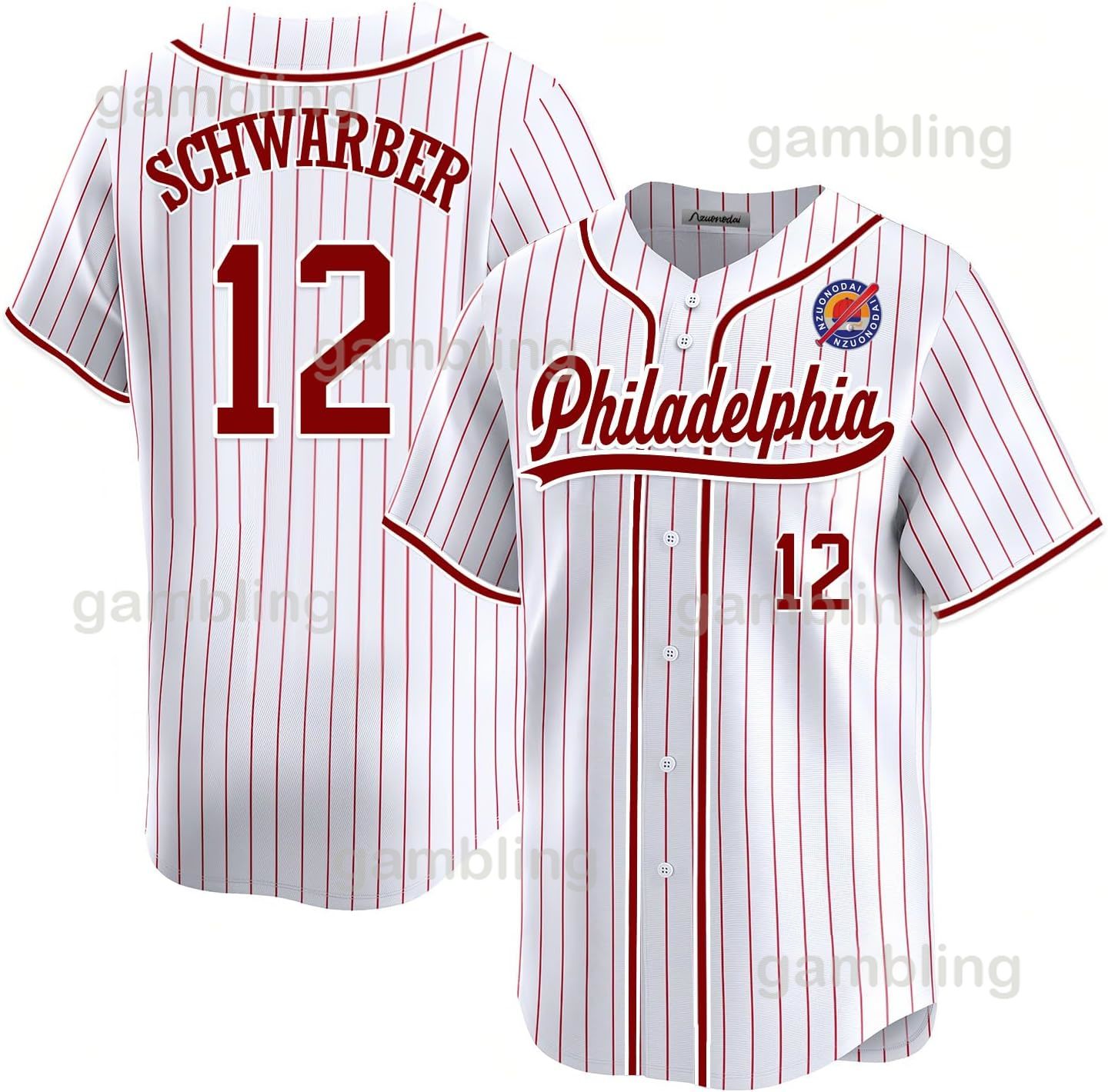 J.T. Realmuto Mens/Youth Baseball Stitched Jerseys Trea Turner Herper Kyle Schwarber J.T. Realmuto Alec Bohm Nick Castellanos Aaron Nola Designer Jers