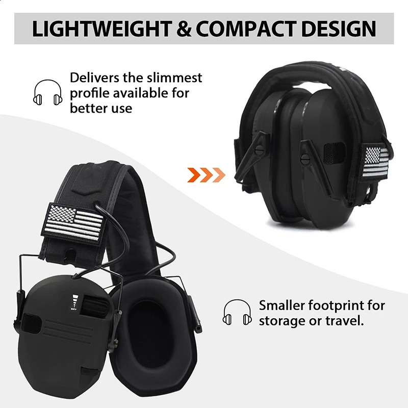 electronic shooting headset for hearing protection ear protection noise reduction active hunting tactical earmuffs 240920