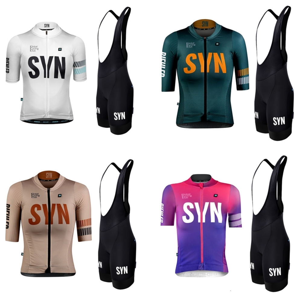 Summer SYN Team Cycg Set Women Biehler SYNDICATE Short Sleeve Jersey And Bib Shorts Pro Race Bicycle Clothing Suit