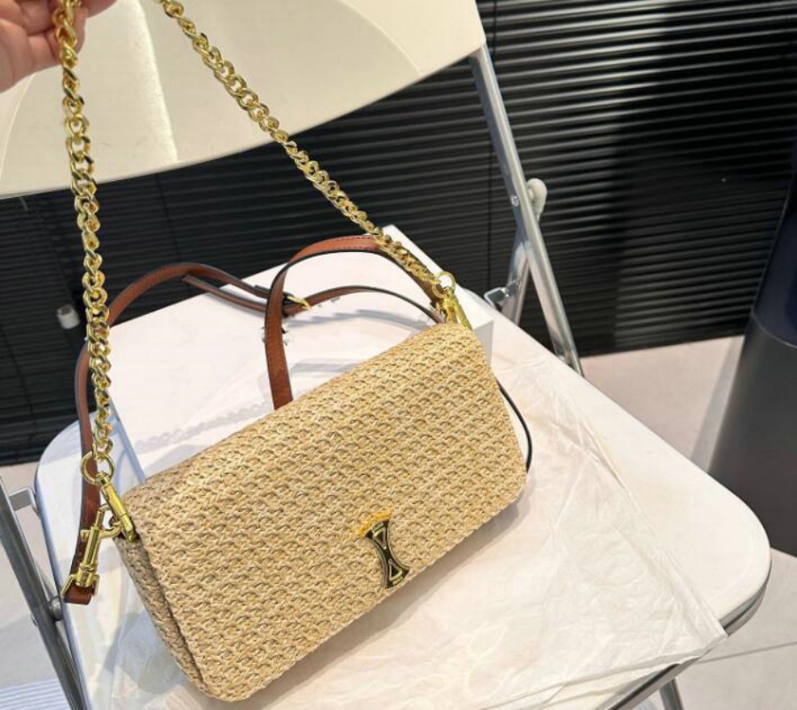 Designer Straw Bags Woven Bag Embroidered Shoulder Bag Hobos Handbag Luxury Tote Bag High Quality Crossbody Bag Straw Bag Underarm Bag Chain Purses