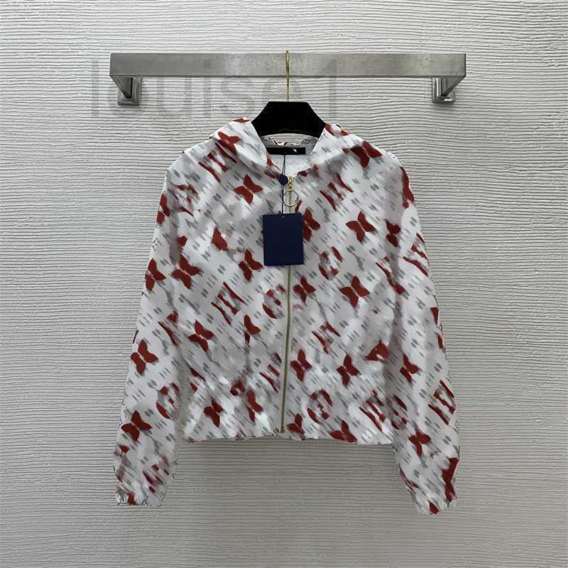 Women's Jackets designer Women Jacket Hooded Womens Autumn New Fall Full Of Presold Alphabet Print Long Sleeve Zipper Loose Slimming Casual Coat Sunscreen NY2A