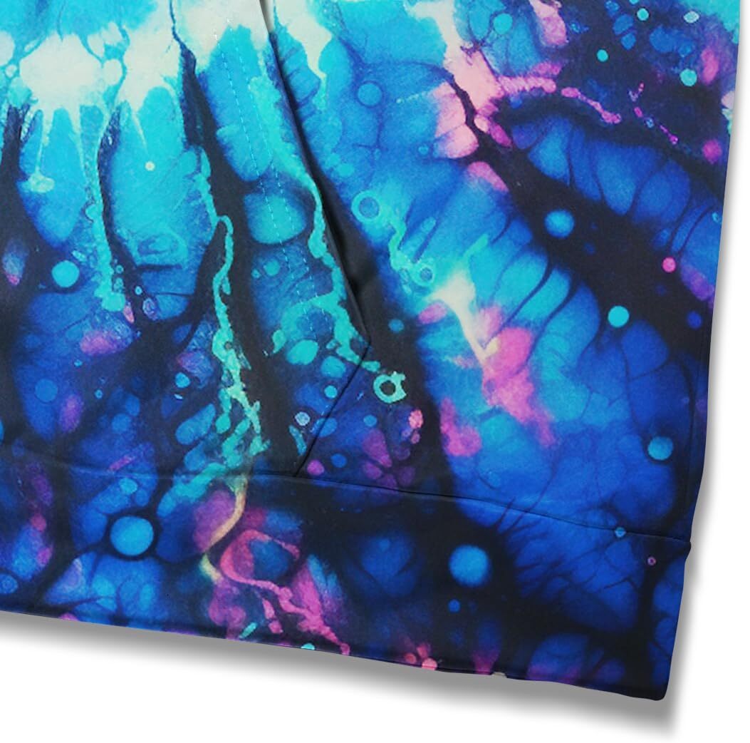 Hoodie for Mens Womens Tie Dye For Men And Women Colorful Graphic Hoodie Novelty 3D Print Pullover Graphic Hoodies sweatshirt Warm