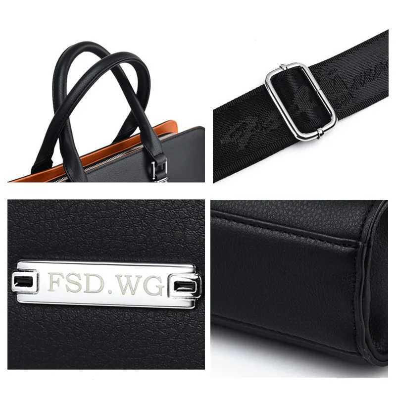 Leather Bag for Men Luxury Suitcase Side Bags Business Tote Bag Executive Briefcase Man Laptop Mens Handbag BrandXJ241004