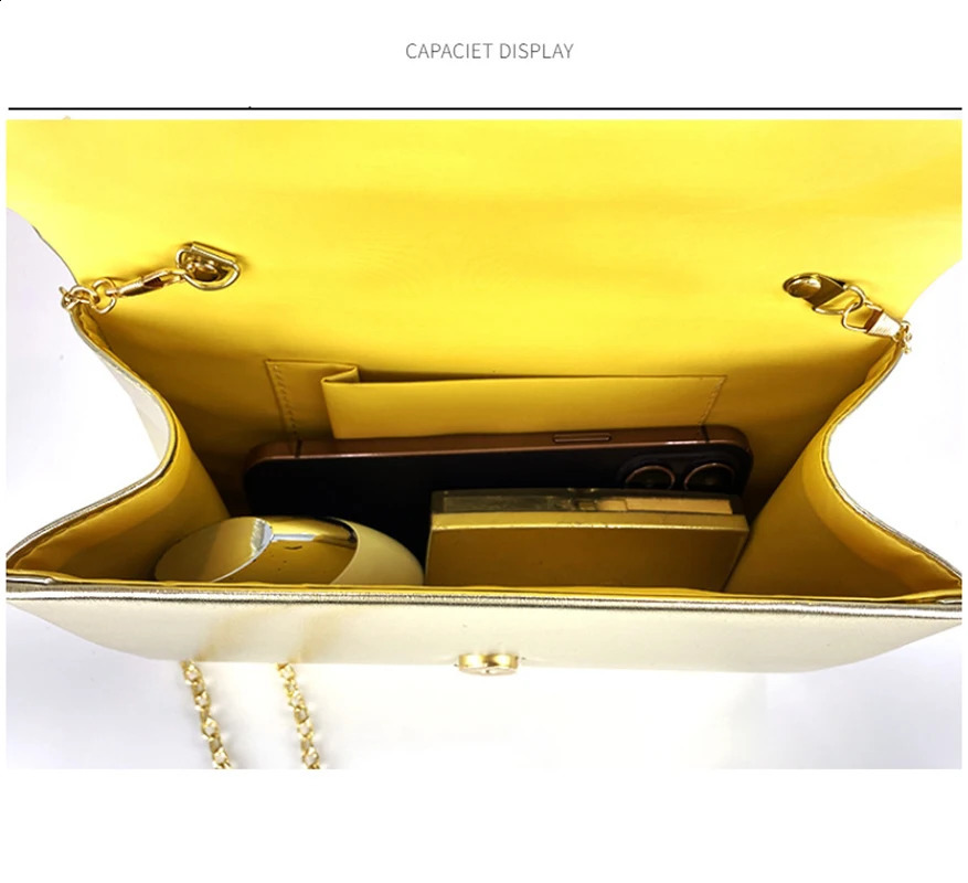 n Womens Evening Bag Ladies Day Clutch Envelope Handbag Daily Wedding Party Bling Gold Chain Crossbody y240925