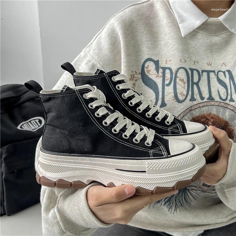 Casual Shoes Autumn Women's High Top Platform Sneakers Stars Canvas Trainers Running Sport Thick-Sole Walking Tennis dh912615539