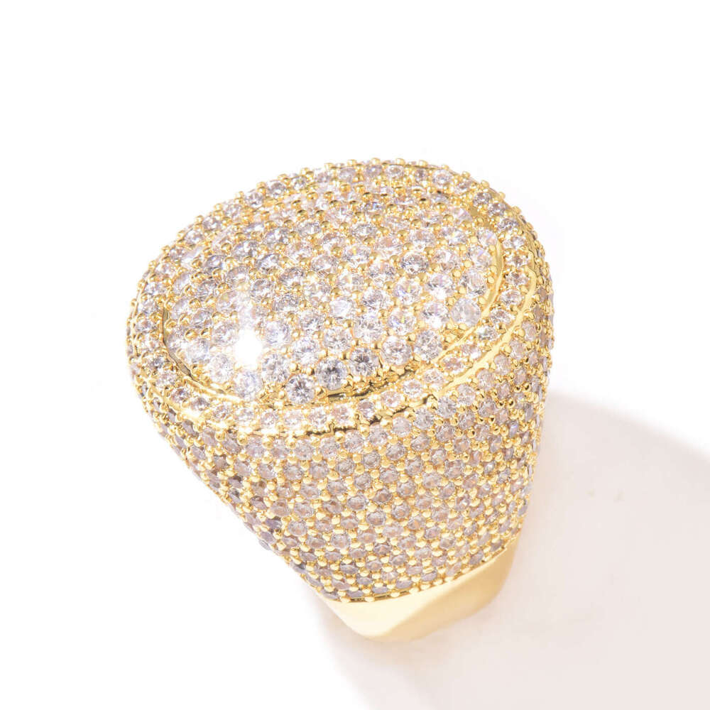 hiphop new egg shaped ring copper inlaid with and full dia personalized hip-hop trendy couple accessories