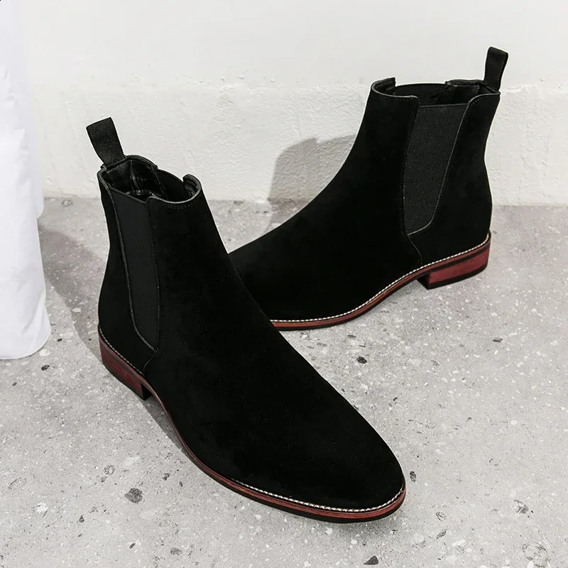 Winter mens ankle boots European American British style selling mens wedding corner shoes classic suede Chelsea boots 2024 ww 241008