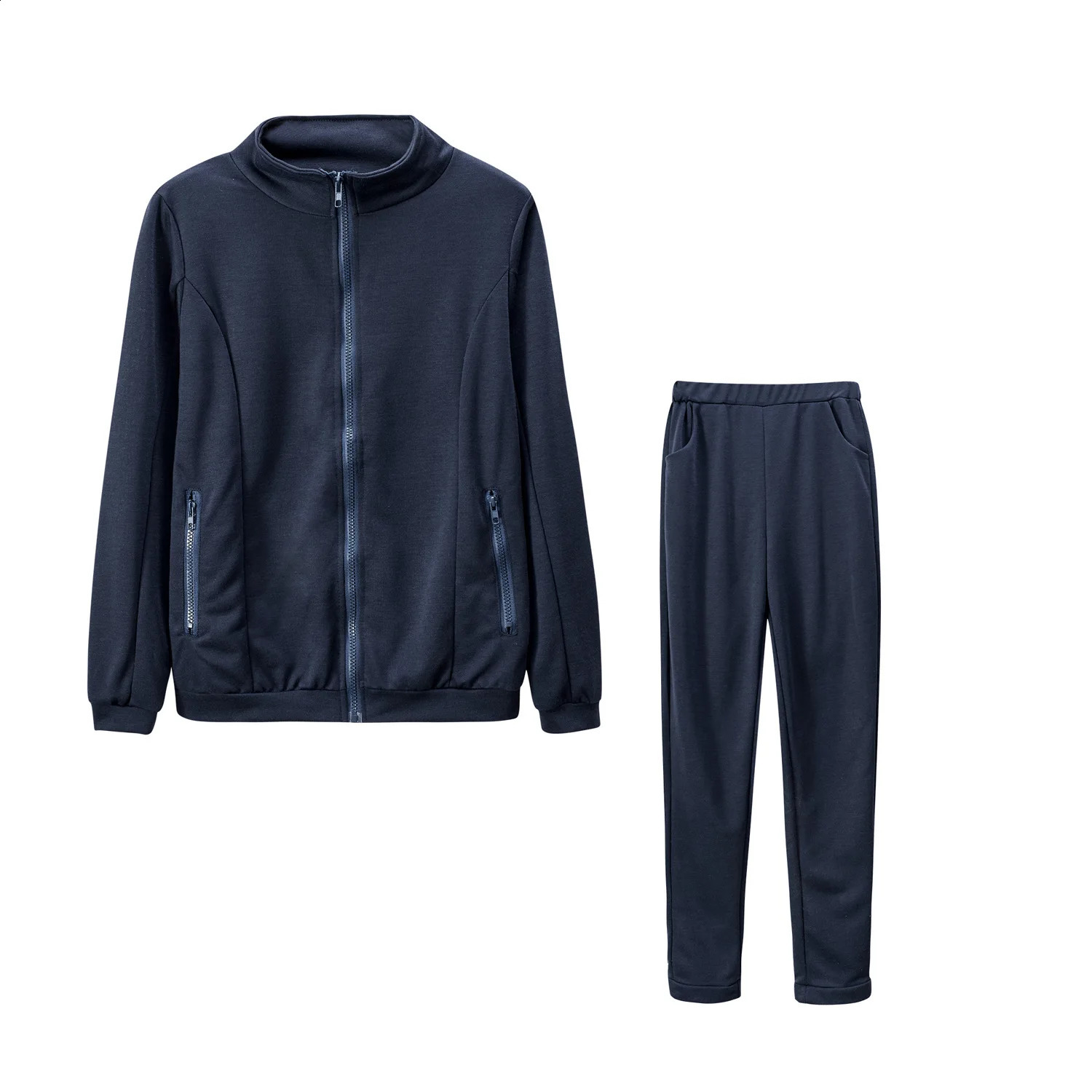 Slow jogging womens set fashionable track and field clothing 2piece sportswear winter competition 240927