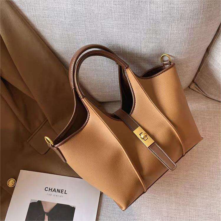 Bags Women - Large Capacity Canvas Bucket Shoulder Handbag with Crossbody Strap, Premium hot Feel Water Resistant Tote for Daily Use